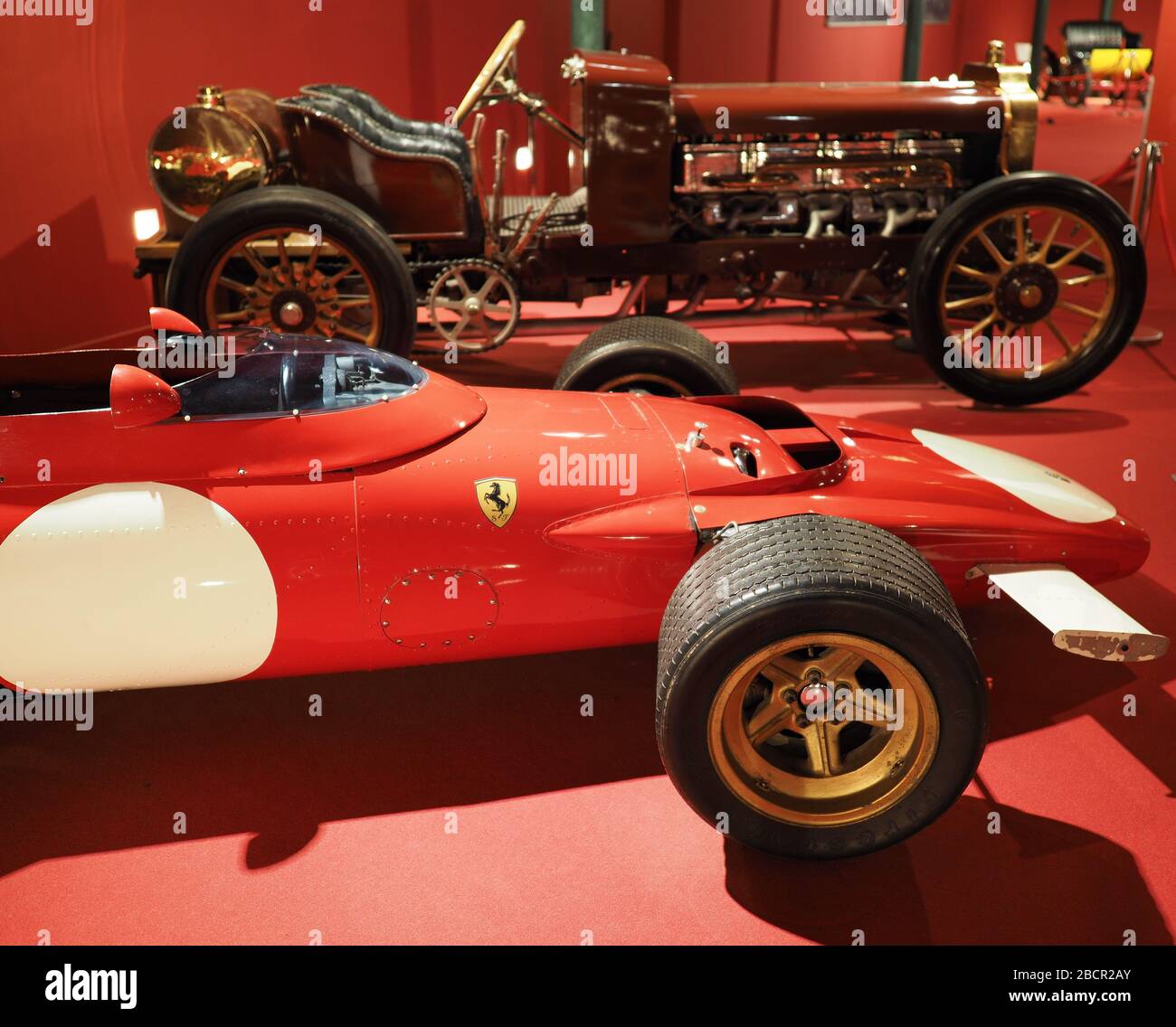 Fait partie de Ferrari Monoplace F 1 Type 312 B, produit en 1970 dans la ville européenne de Mulhouse, France Banque D'Images