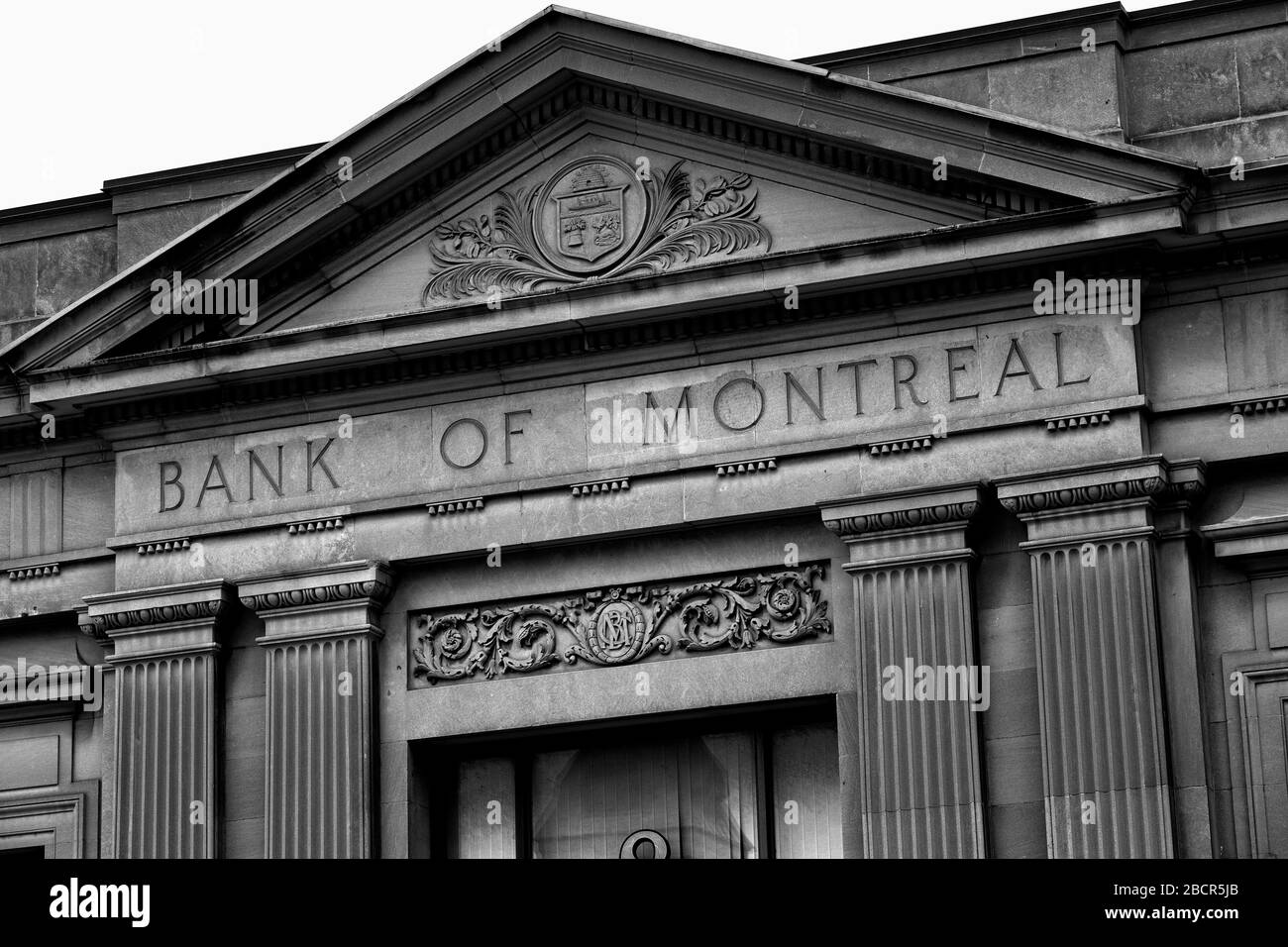 Bâtiment historique de la Banque de Montréal à Cambridge (Galt) Ontario Canada. Banque D'Images
