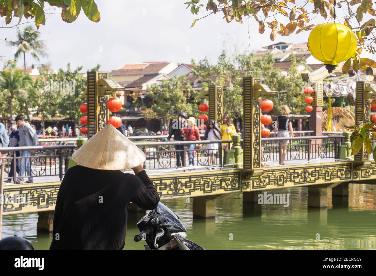 Hoi an Vietnam - Pont dans l'ancienne ville de Hoi an, Vietnam, Asie du Sud-est. Banque D'Images