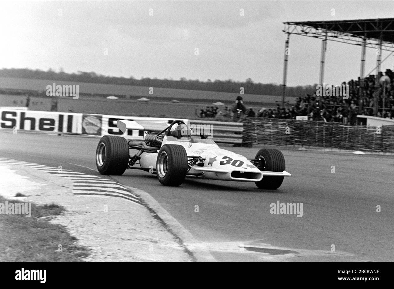 XX V B.A.R.C. '200' 1970 Wills Trophy Jacky Ickx, Trophée européenne pour pilotes de Formule 2, circuit Thruxton de la 1ère ronde Banque D'Images