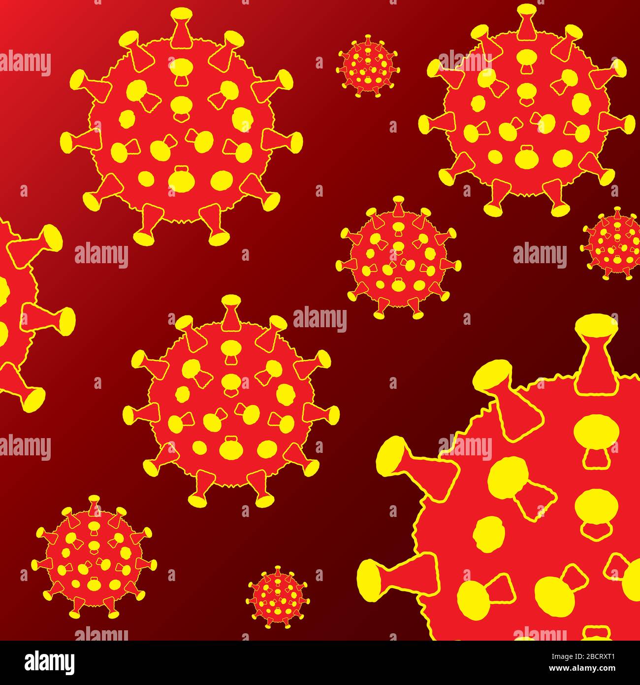 Infection de la texture cellulaire des bactéries du coronavirus Chine Illustration de Vecteur
