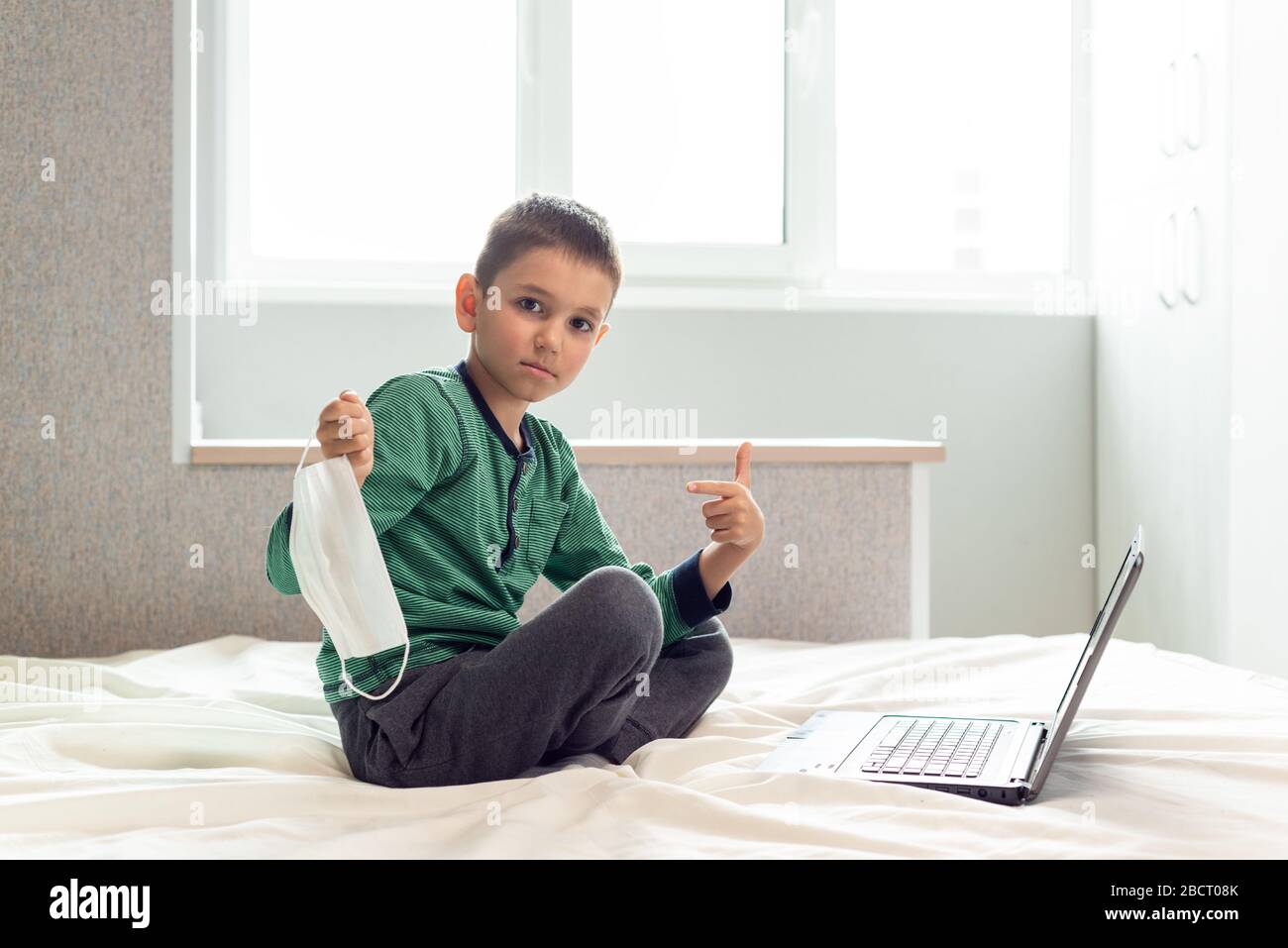 Rester à domicile quarantaine coronavirus prévention de la pandémie. Banque D'Images