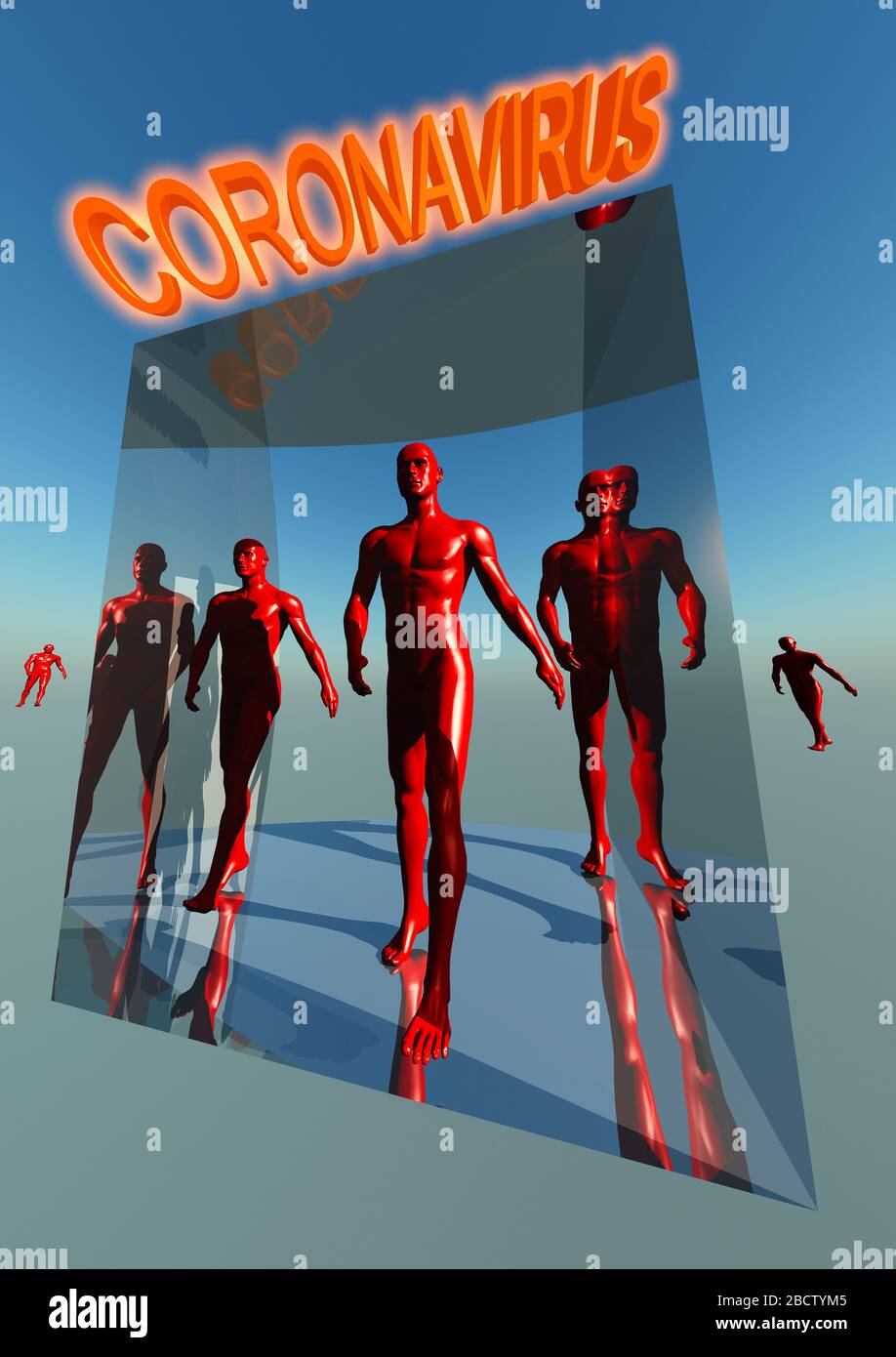 Rester en sécurité grâce à l'auto-isolation Banque D'Images