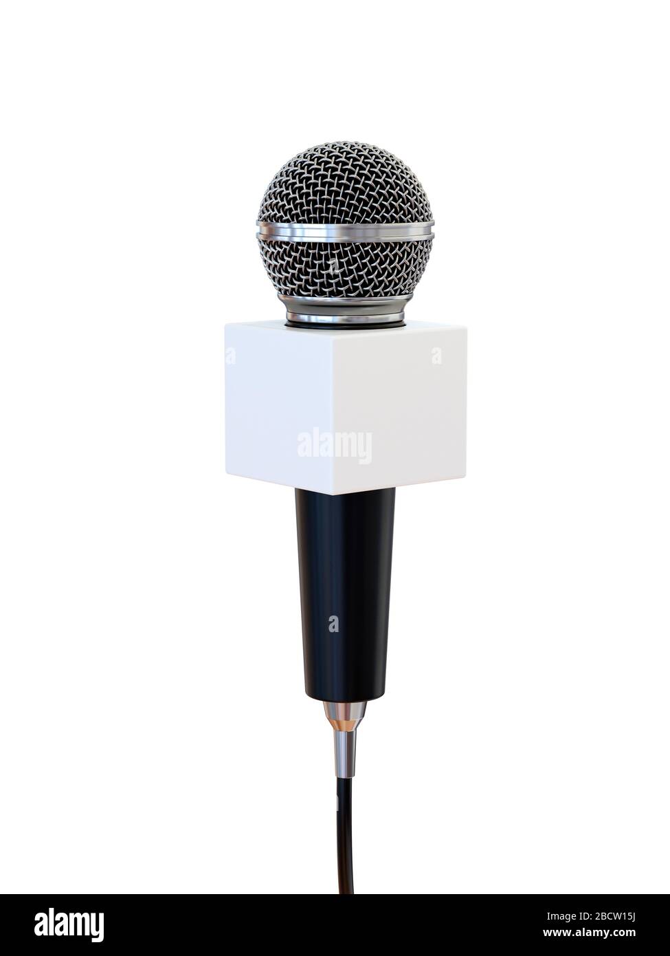 3D render of microphone isolé sur fond blanc Banque D'Images
