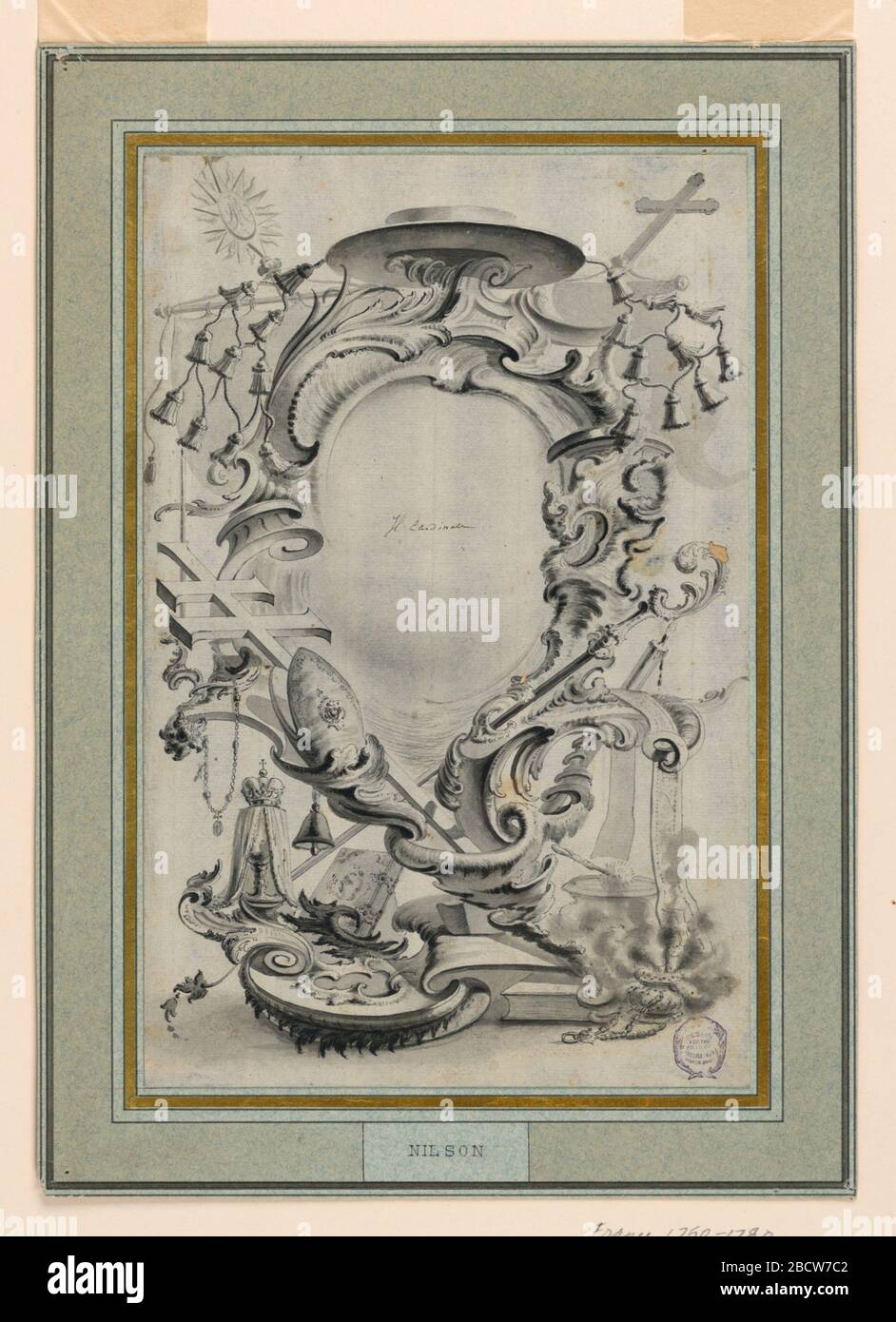 Design pour une Escutcheon. Recherche en cours conception pour une Escutcheon Banque D'Images