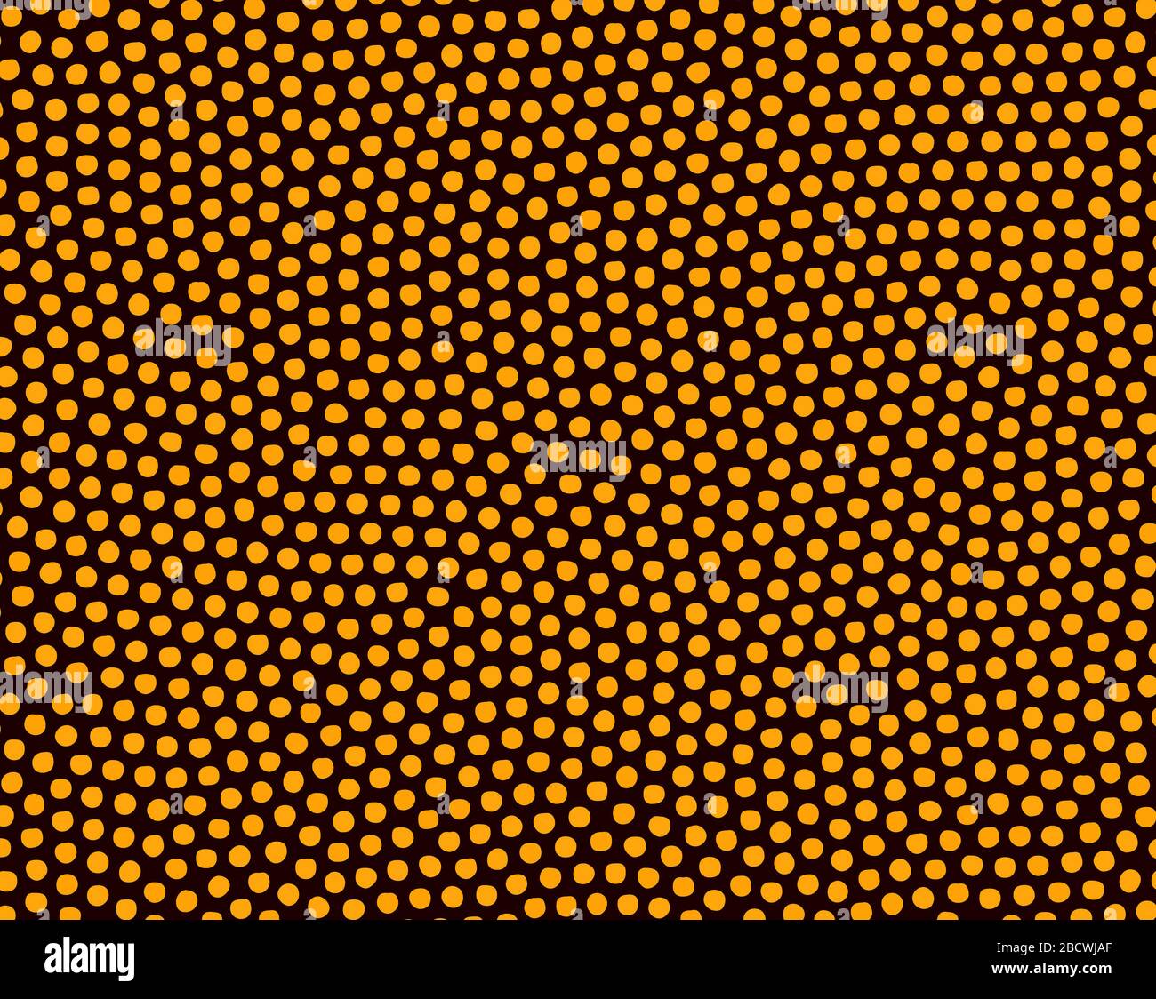 doré sur un motif pointillé noir sans couture Banque D'Images