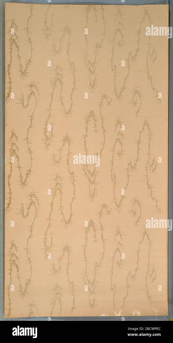 Papier de plafond. Recherche en mémoire mica ProgressWhite sur un terrain de crème. Papier de plafond Banque D'Images