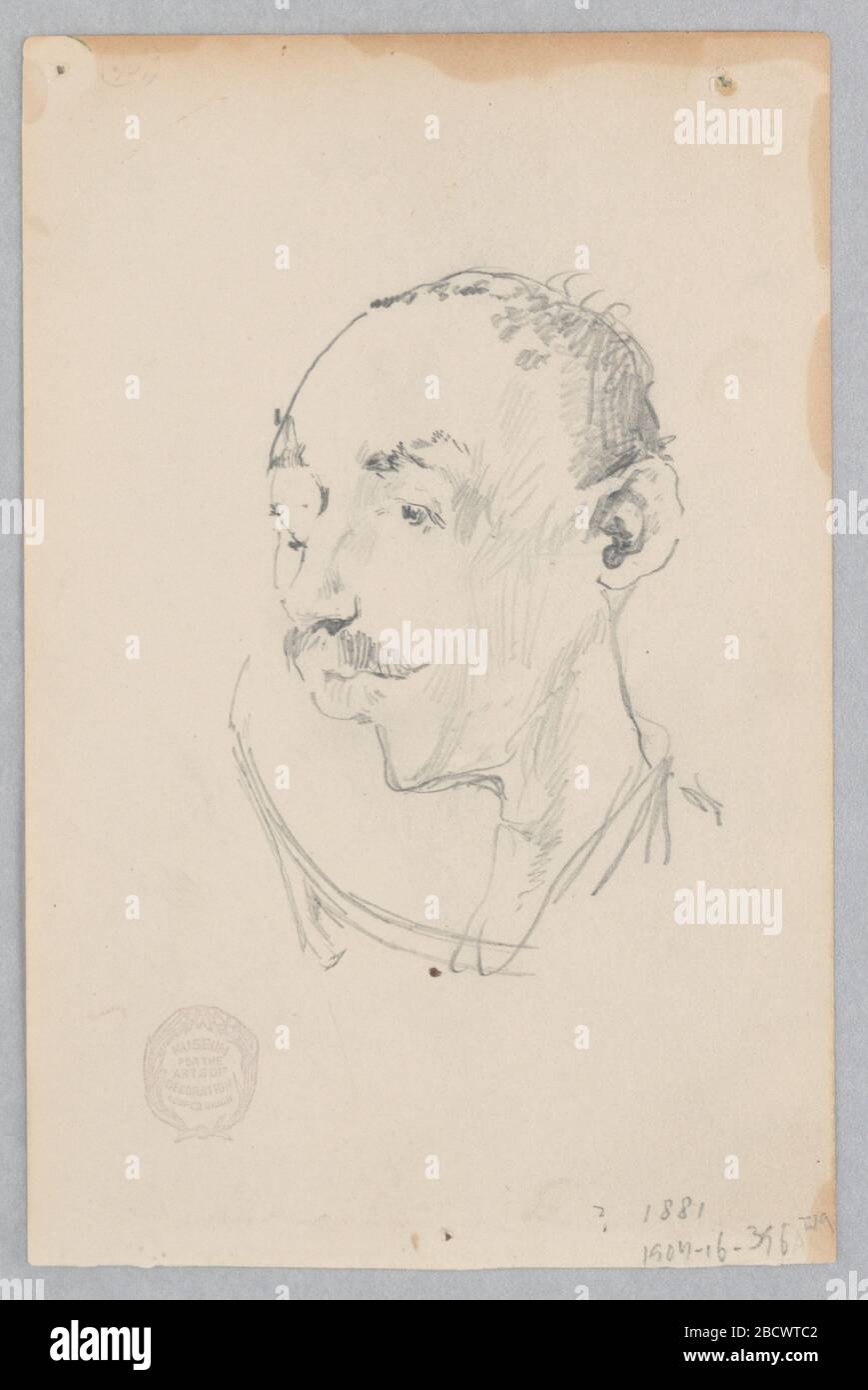 Man. Recherche en ProgressRecto: Esquisse d'une figure masculine; Verso: Esquisse d'une figure masculine portant un chapeau. Homme Banque D'Images Man. Recherche en ProgressRecto: Esquisse d'une figure masculine; Verso: Esquisse d'une figure masculine portant un chapeau. Homme Banque D'Images