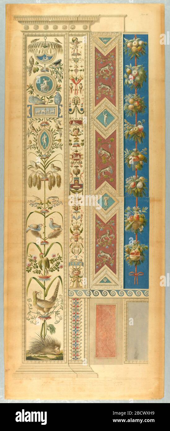 Plaque de décoration murale XI du loggie di Rafaele nel Vaticano Raphaël Loggia au Vatican. Recherche dans la décoration ProgressGrotesque. Plaque de décoration murale XI du loggie di Rafaele nel Vaticano Raphaël Loggia au Vatican Banque D'Images