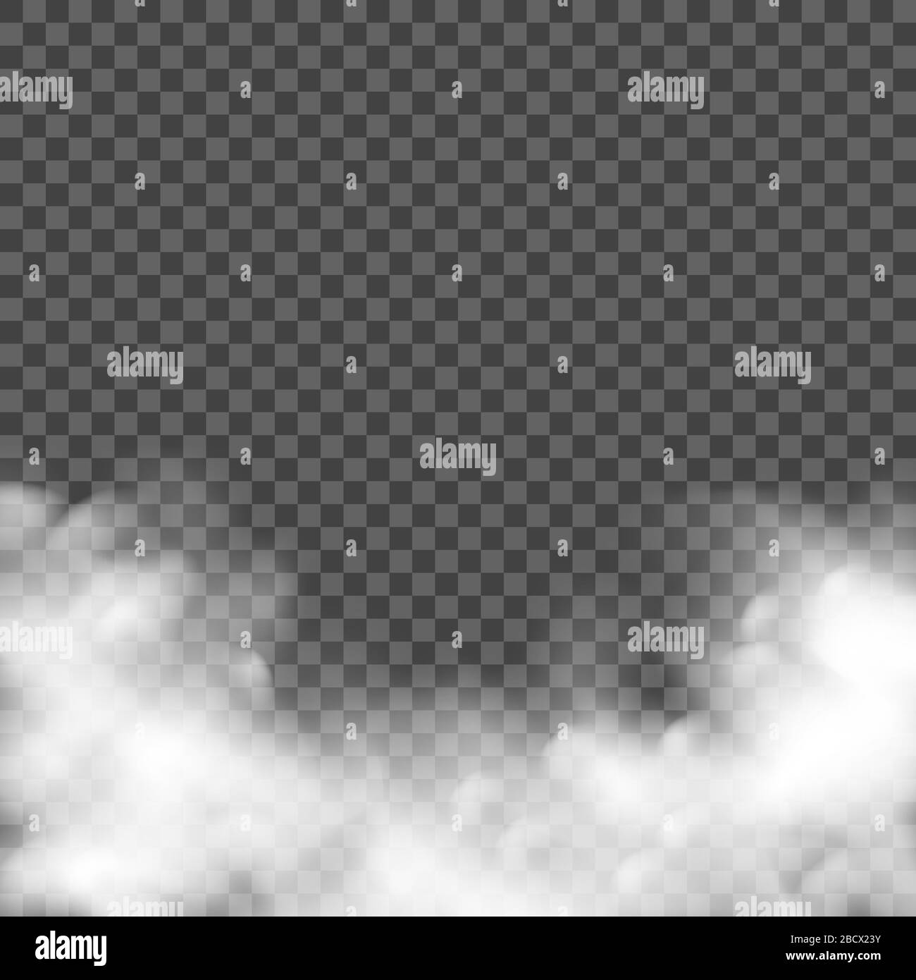 Effet de brouillard Spookt. Fumée Raeliste, brouillard vectoriel. Fond transparent de poussière de nuage de smog. Illustration de Vecteur