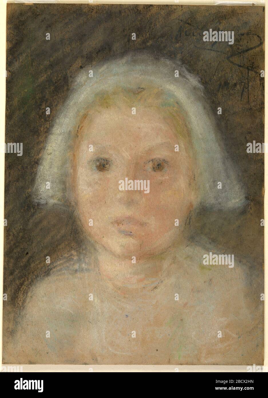 Petite casquette blanche. Banque D'Images