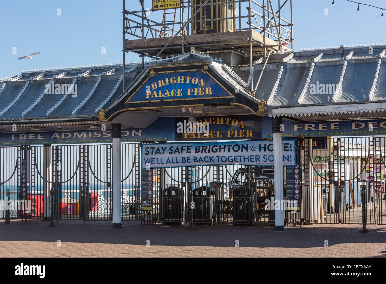 Brighton Palace Pier fermé en raison de CoVid-19 Banque D'Images