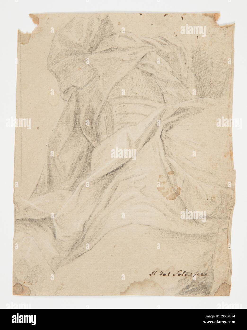 Étude de la draperie. Recherche en ProgressDrapery étude avec beaucoup de plis. Étude de la draperie Banque D'Images