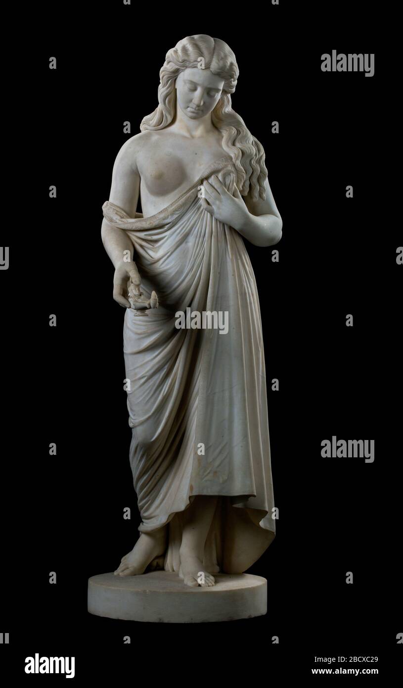 La Somnambula. En 1855-1856, Randolph Rogers a d'abord conçu la Somnambula comme pièce partenaire de sa statue populaire Nydia. Banque D'Images