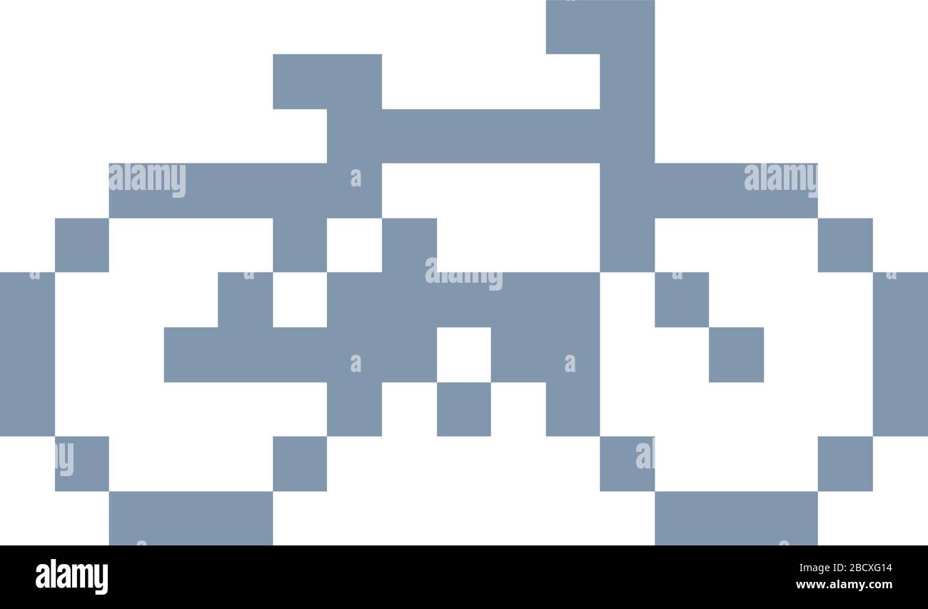 Location de vélo ou de Jeu Vidéo 8 Bit Pixel Art Icon Illustration de Vecteur