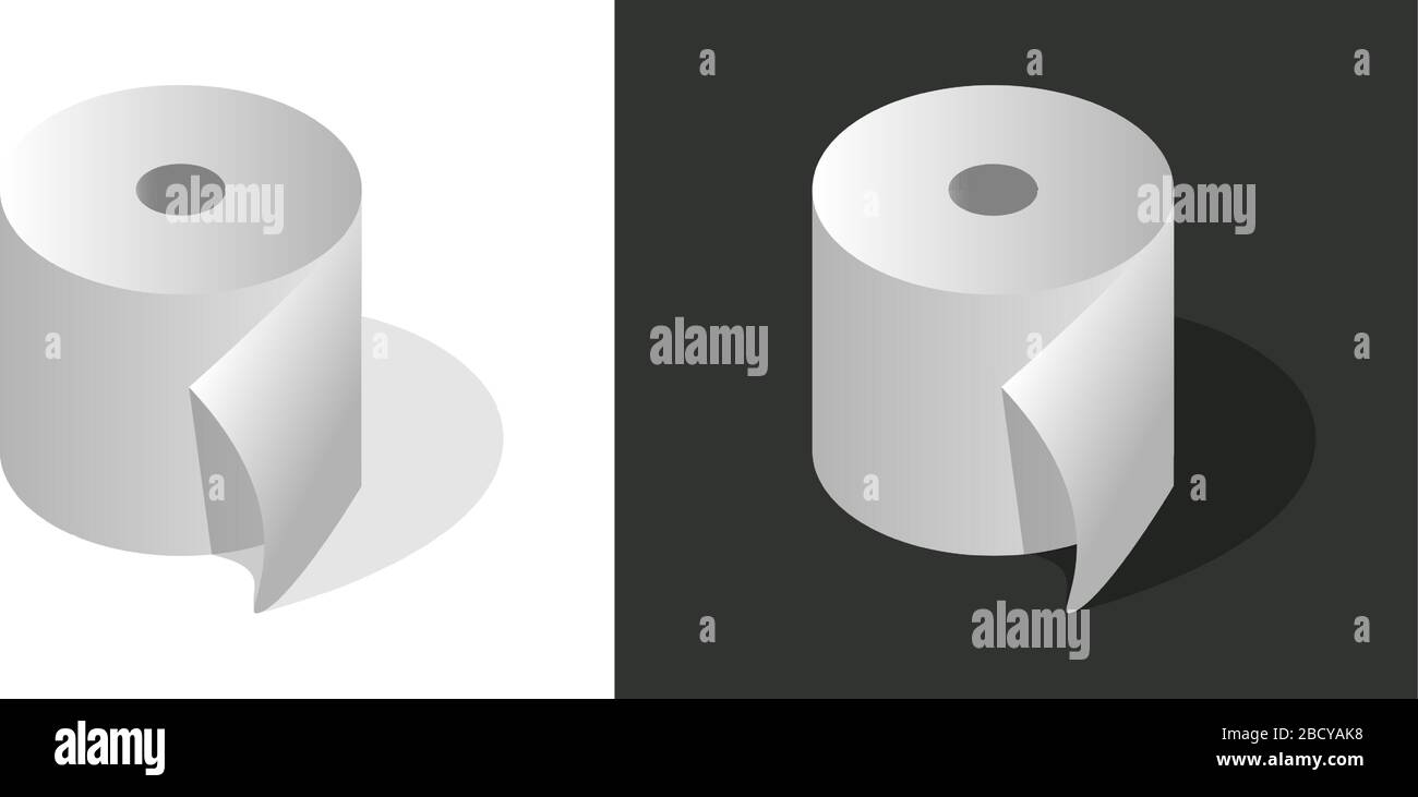 Papier toilette, grand design pour tous les usages. Icône toilettes. Illustration de Vecteur