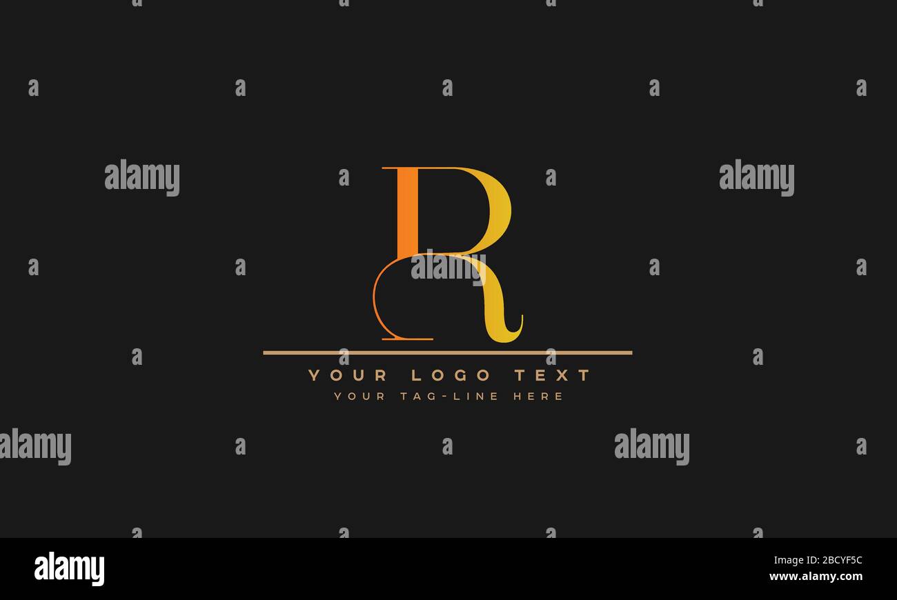Lettre abstraite R, logo RR Illustration de Vecteur