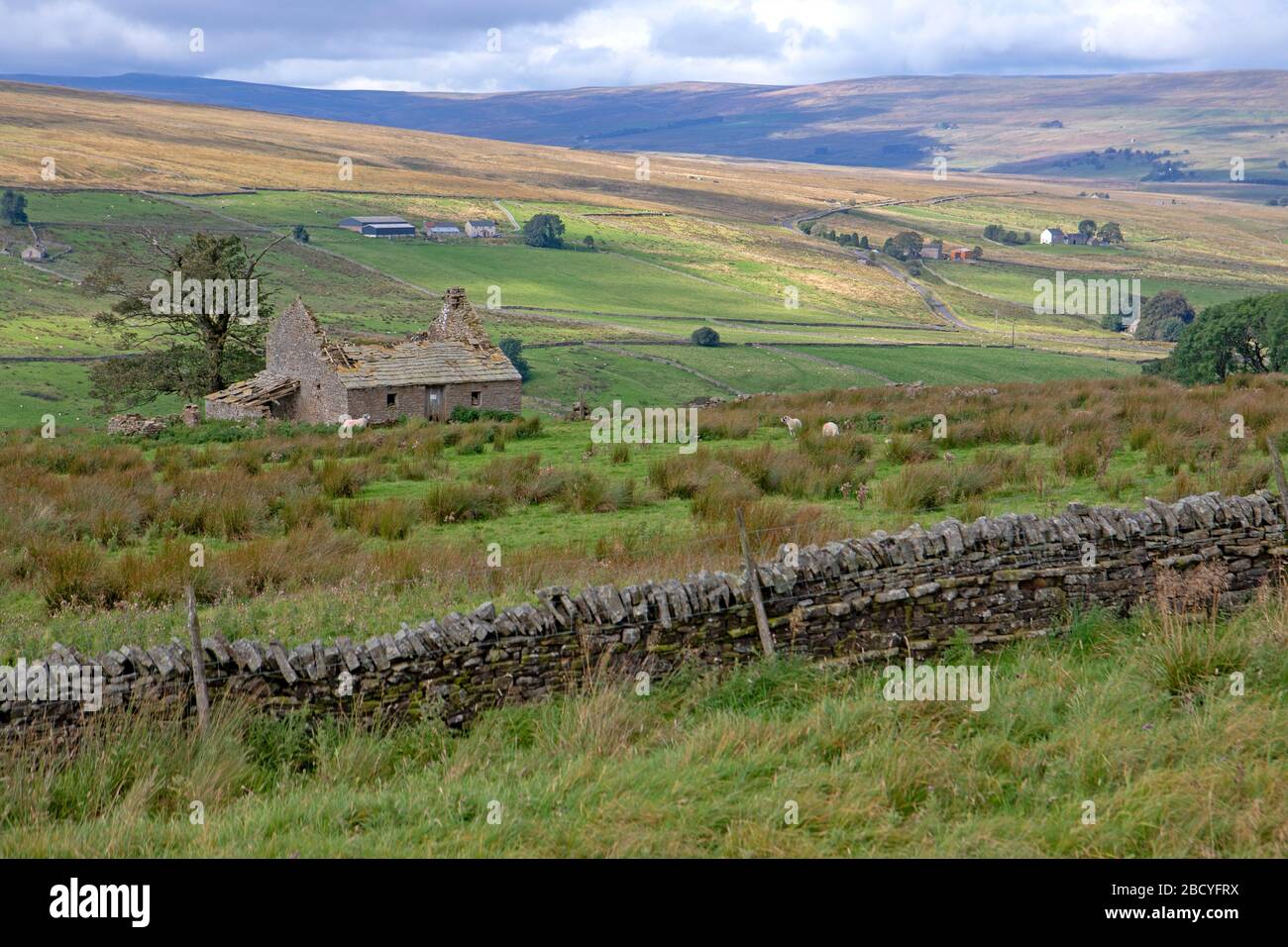 Ferme ruinée sur Alston Moor Banque D'Images