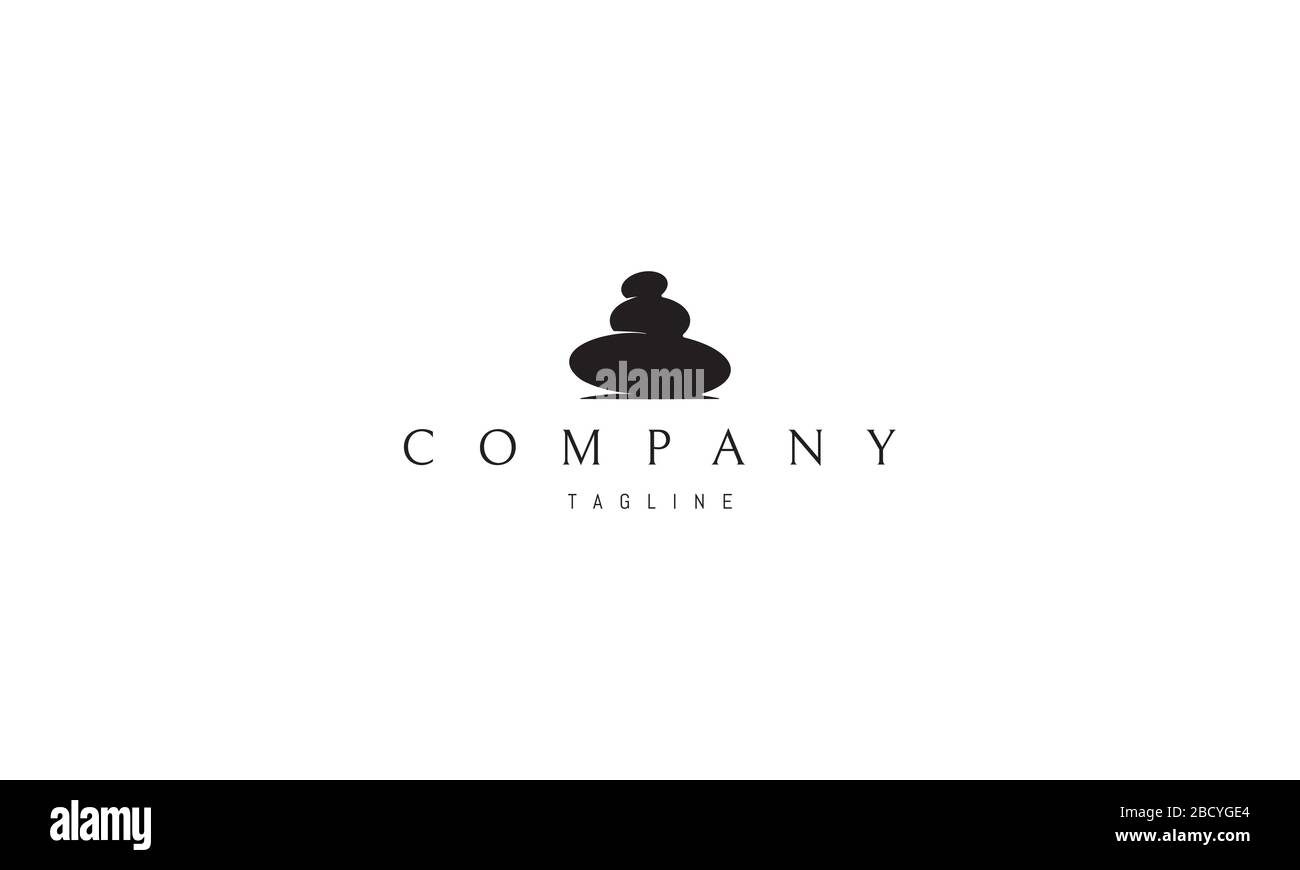 Logo vectoriel sur lequel une image abstraite d'une tour de galets. Illustration de Vecteur