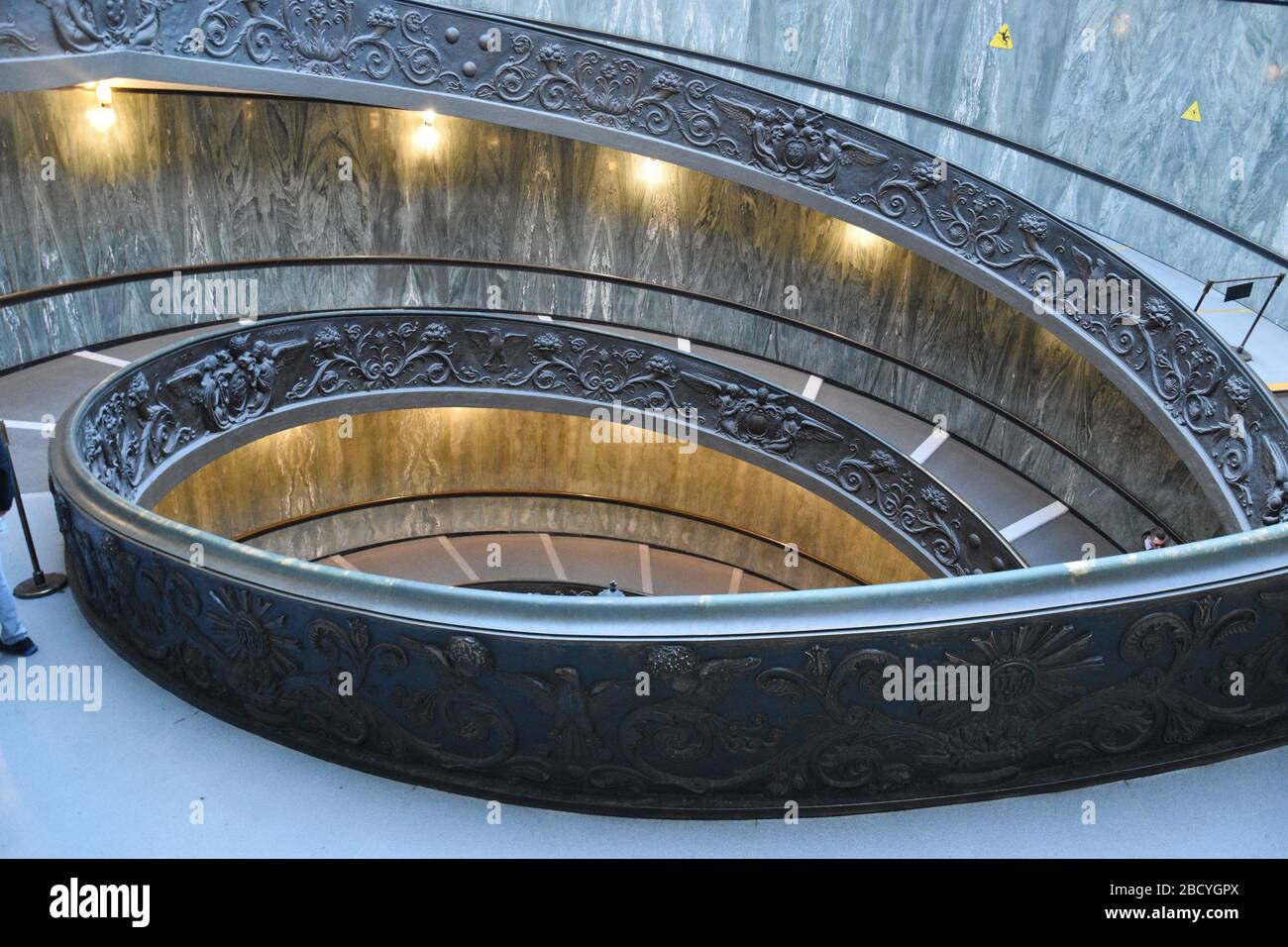 L'escalier en colimaçon des musées du Vatican. Les musées du Vatican. Banque D'Images