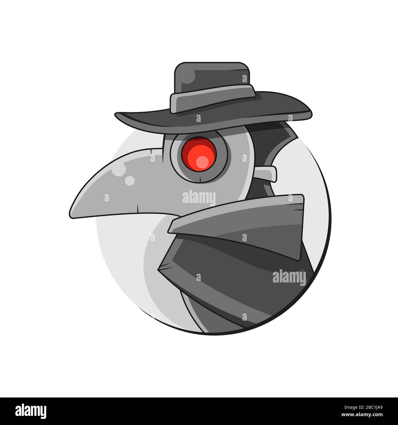 Illustration vectorielle de masque de médecin de peste adaptée à l'impression de cartes de vœux, d'affiches ou de tee-shirts. Illustration de Vecteur