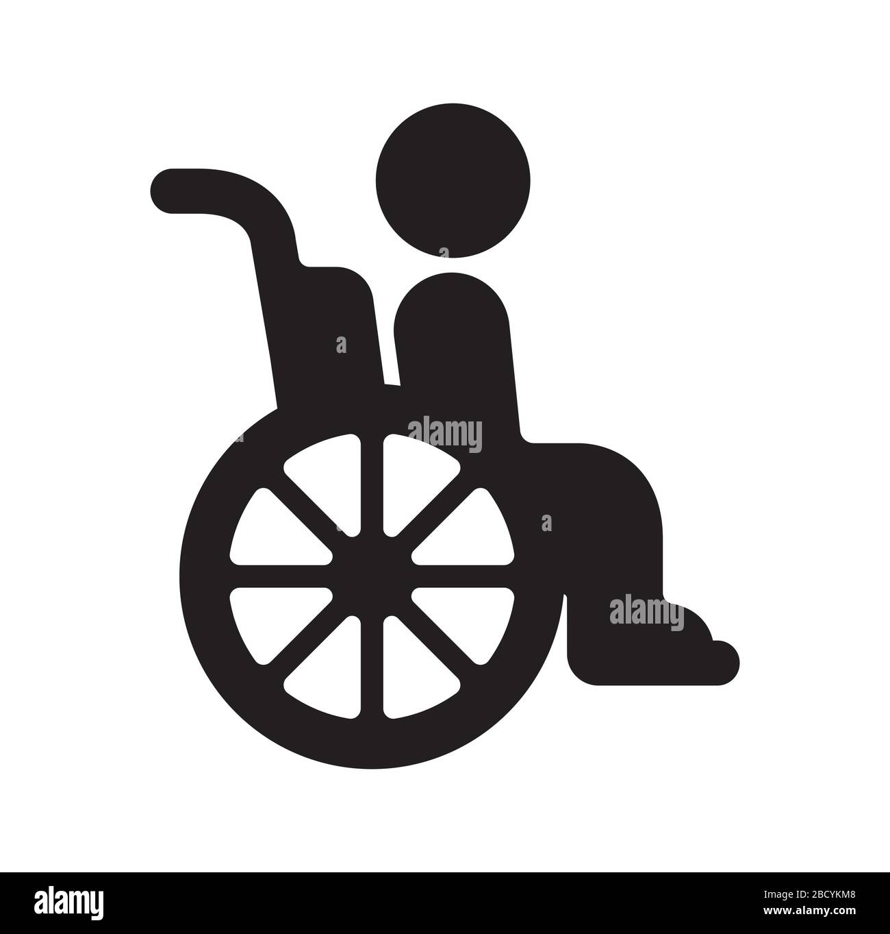 icône fauteuil roulant/handicapés Illustration de Vecteur
