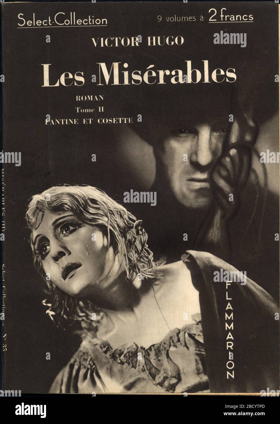 PREMIÈRE DE COUVERTURE. VICTOR HUGO. LES MISÉRABLES. TOME 2. FANTINE ET COSETTE. AOÛT 1934. Banque D'Images