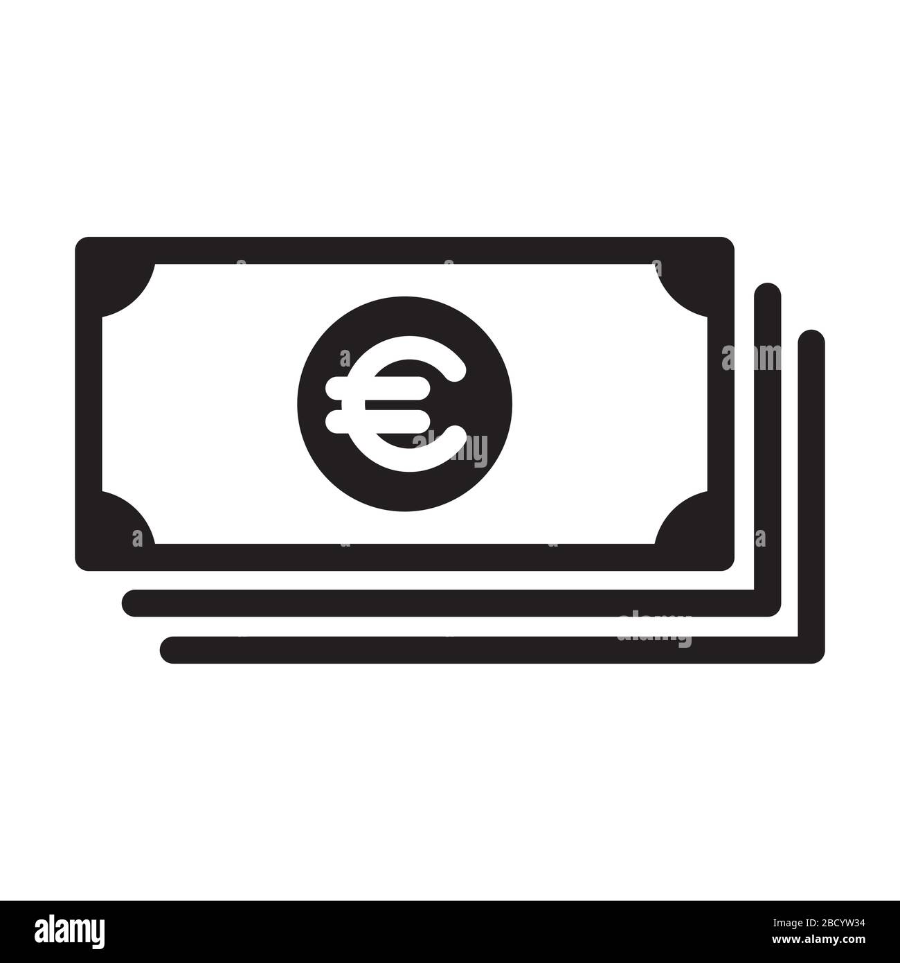 icône facture / argent / change / argent (euro) Illustration de Vecteur