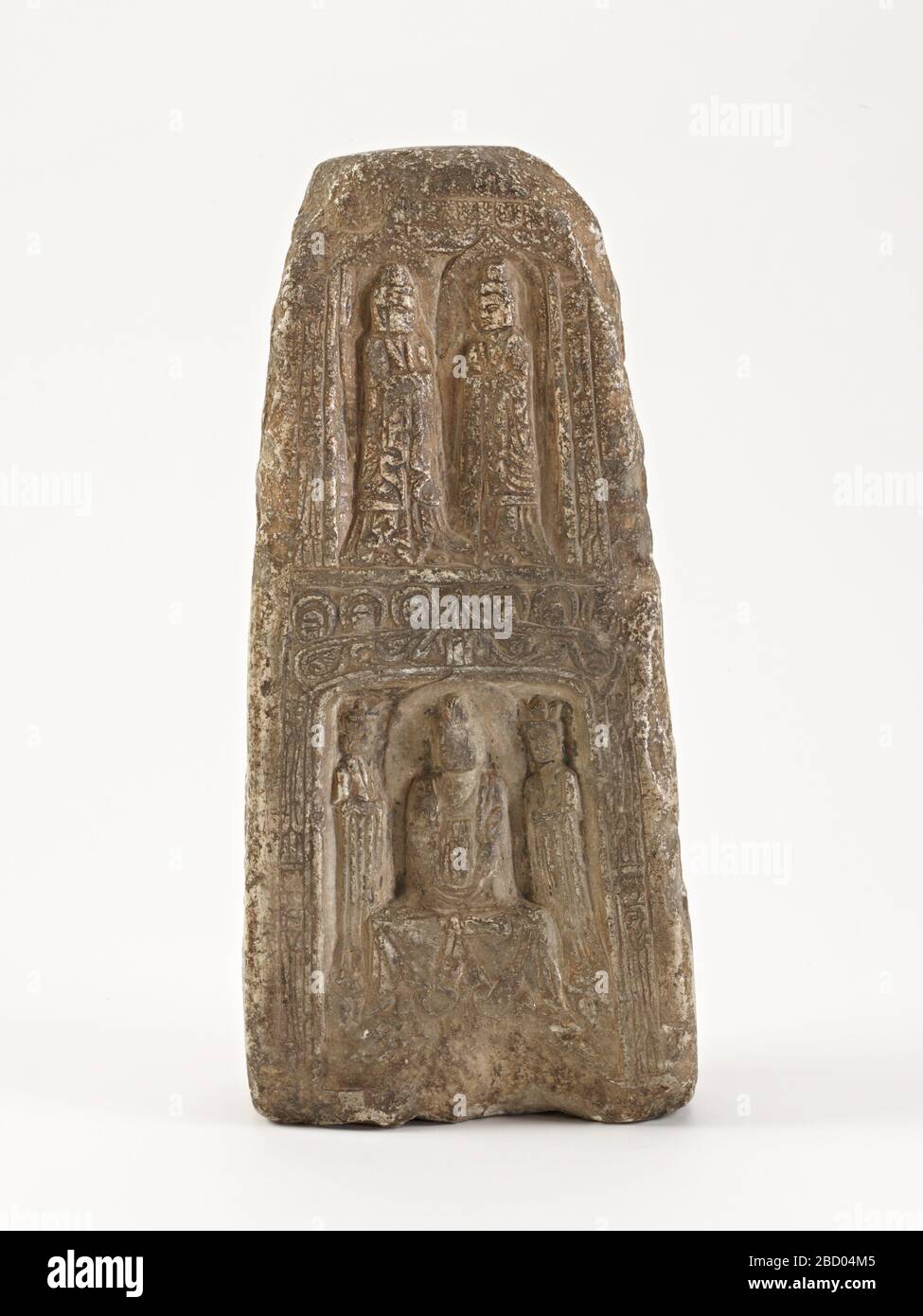 Assis Buddhas bodisattva Samantabhadra avec éléphant et d'autres figures. Worch et Cie (C.L. F1909.294 Banque D'Images