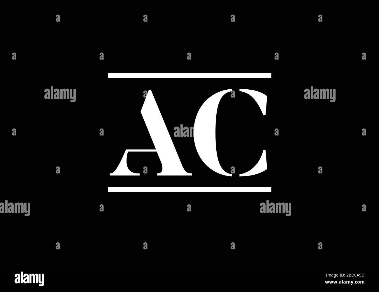 A C modèle vectoriel de conception de logo lettre initiale, symbole d'alphabet graphique pour l'identité d'entreprise Illustration de Vecteur