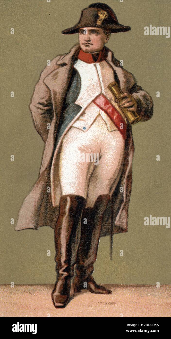 Portrait de Napoléon Ier (1769-1821) Chromolithographie de la fin du 19ème collection de siecle privee Banque D'Images