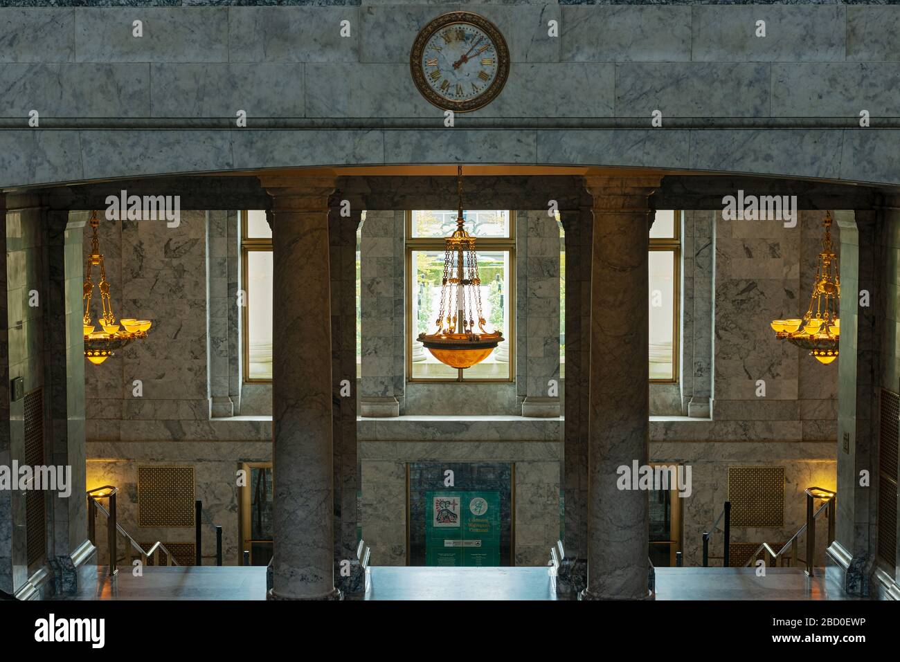 Olympia, Washington, États-Unis - 17 avril 2013 : le foyer du Capitole de l'État Banque D'Images