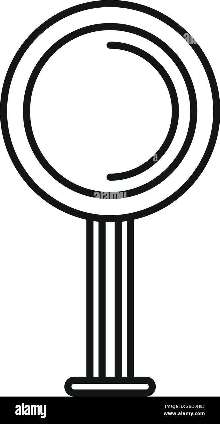 Icône de barrière de cercle de chien. Contour de l'icône de vecteur de barrière de cercle de chien pour la conception de Web isolée sur fond blanc Illustration de Vecteur