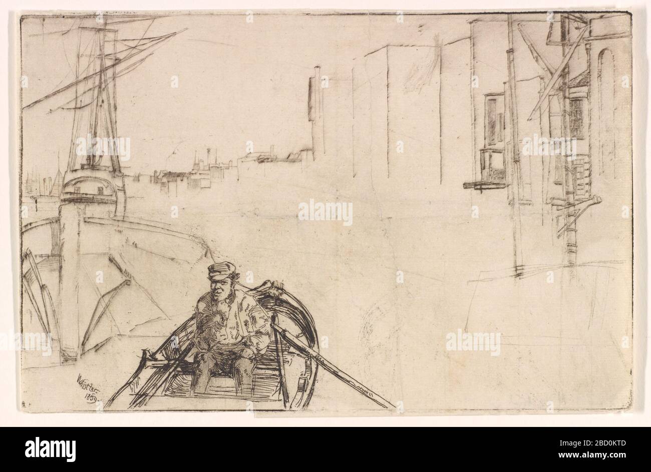 (Artiste) James McNeill Whistler; États-Unis; 1859; gravure sur papier; H x L: 13,8 x 21,3 cm (5 7/16 x 8 3/8 po); Don de Charles Lang freer la piscine Banque D'Images