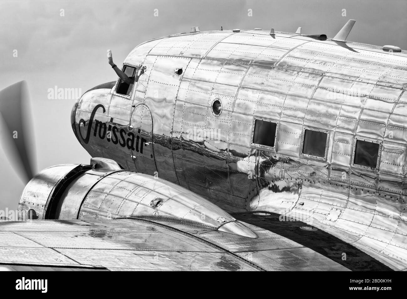 Swissair DC-3 Dakota Banque D'Images