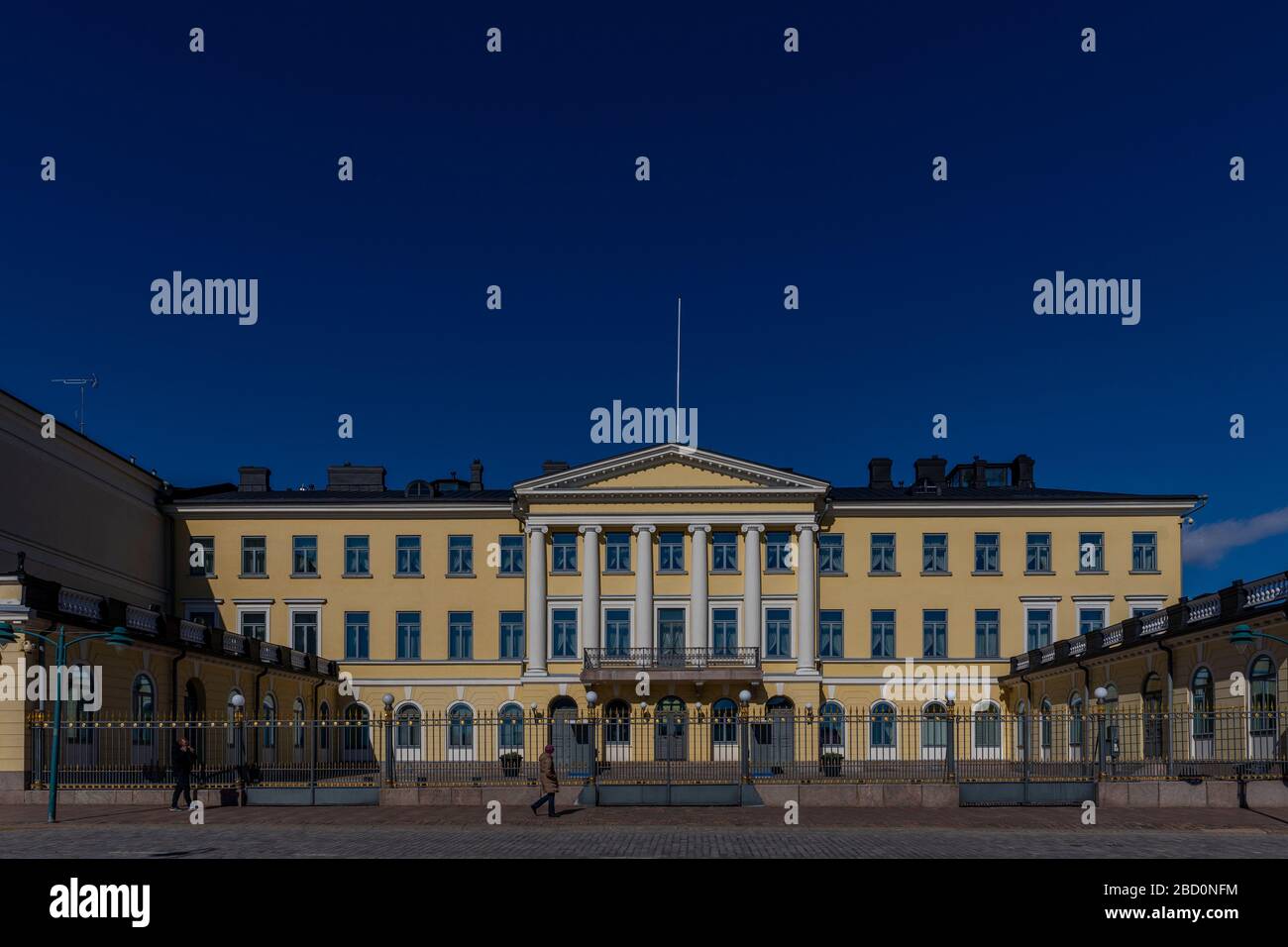 Le palais de cérémonie des présidents des Finlands est situé au centre-ville d'Helsinki. Le bâtiment est utilisé pour organiser des événements et des réunions de haut niveau. Banque D'Images