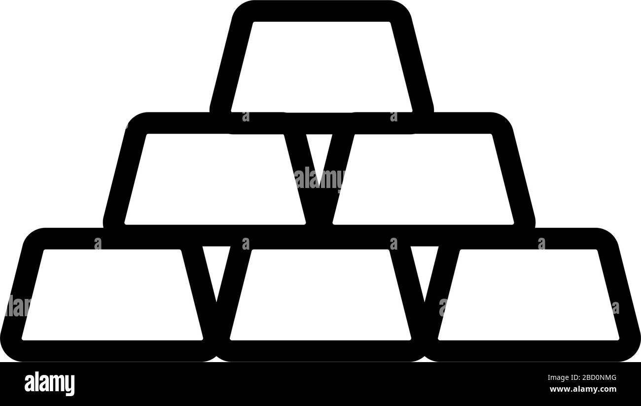 une pile d'illustrations vectorielles d'icône en or Illustration de Vecteur