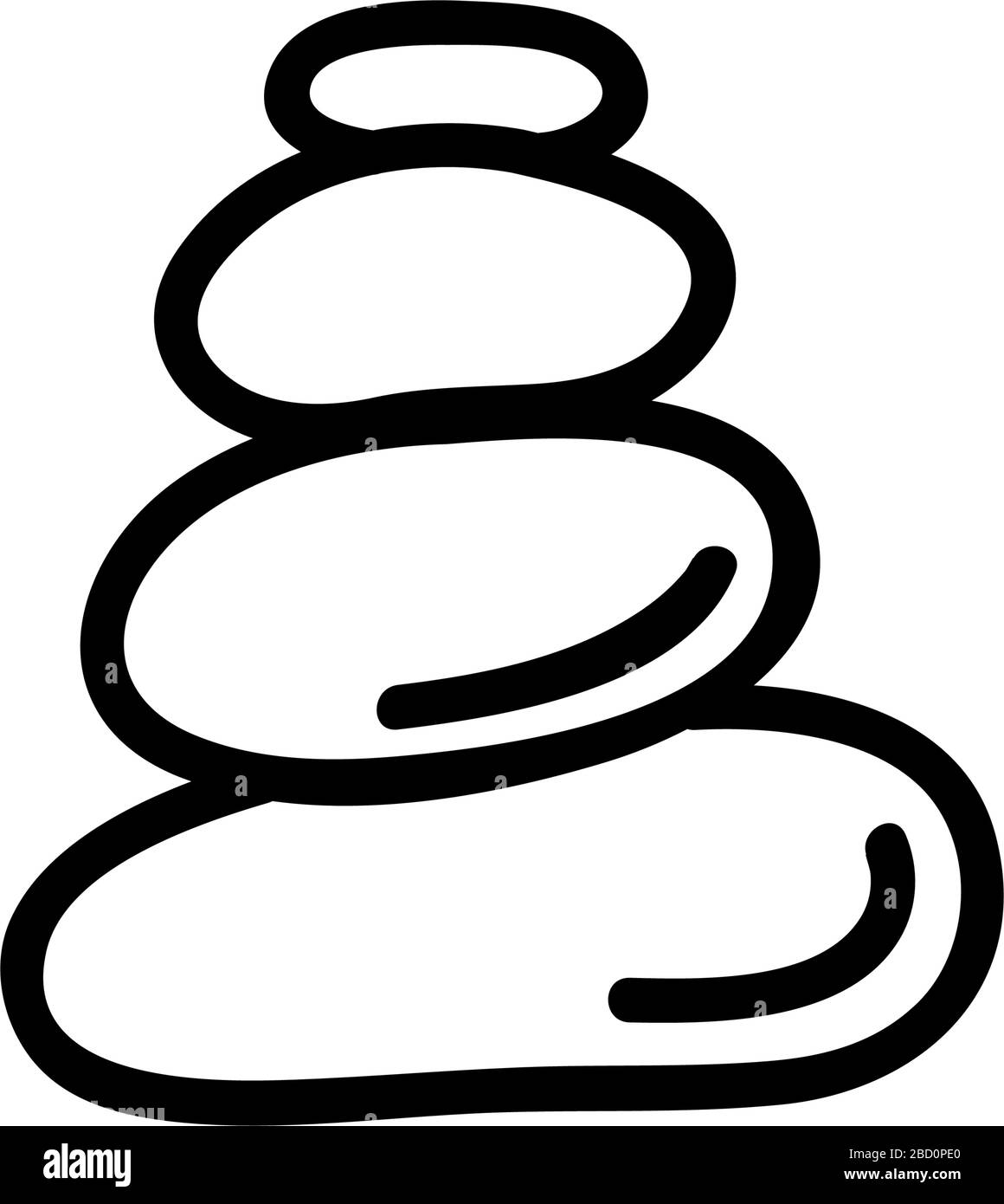 illustration du contour vectoriel de l'icône de la pile de pierres Illustration de Vecteur