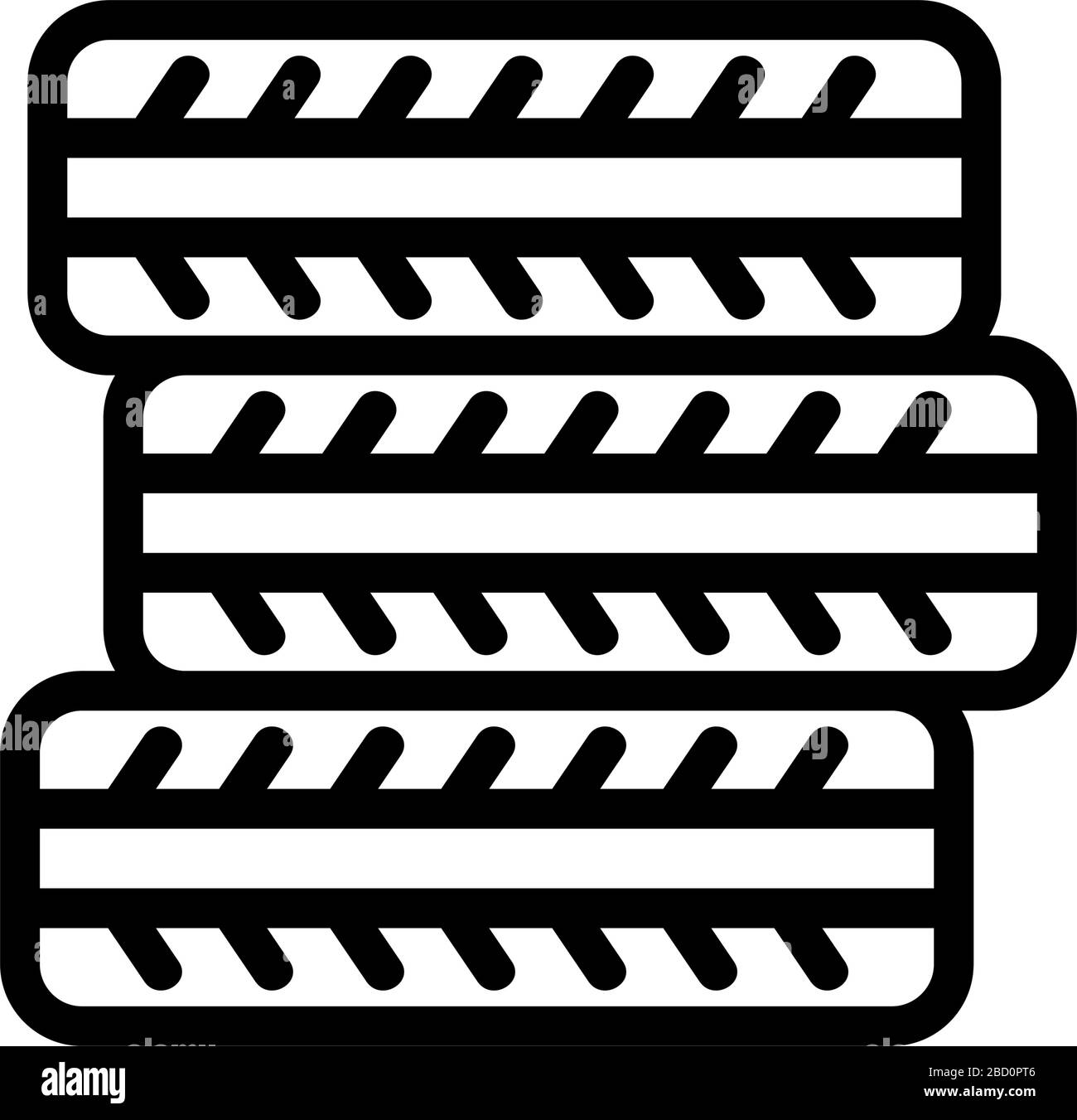 illustration du contour vectoriel d'une pile de pneus Illustration de Vecteur