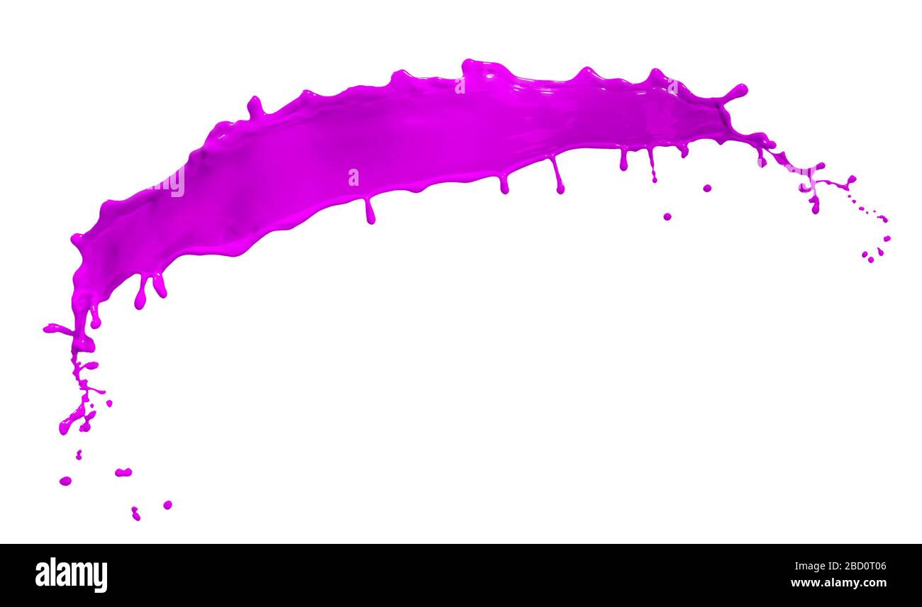 peinture violette splendide isolée sur fond blanc Banque D'Images