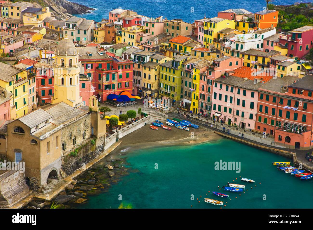 L'Italie, Ligurie, les Cinque Terre, Vernazza Banque D'Images