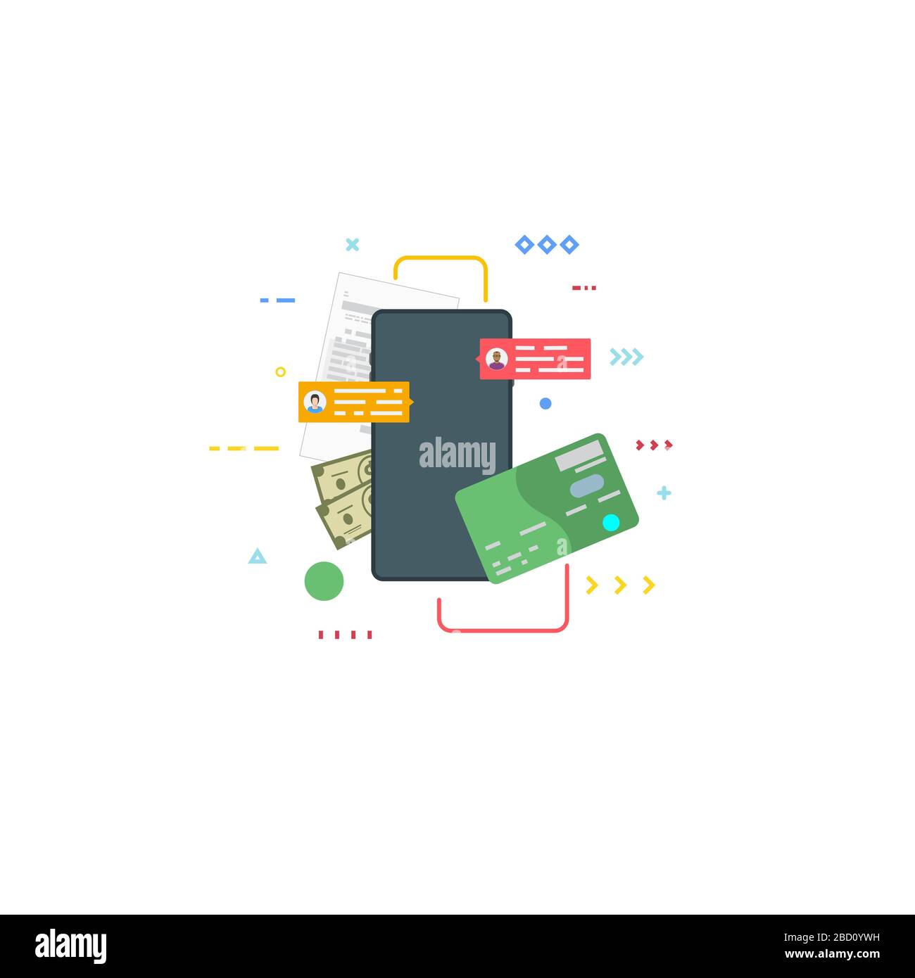 Vecteur de paiement Internet Illustration de Vecteur
