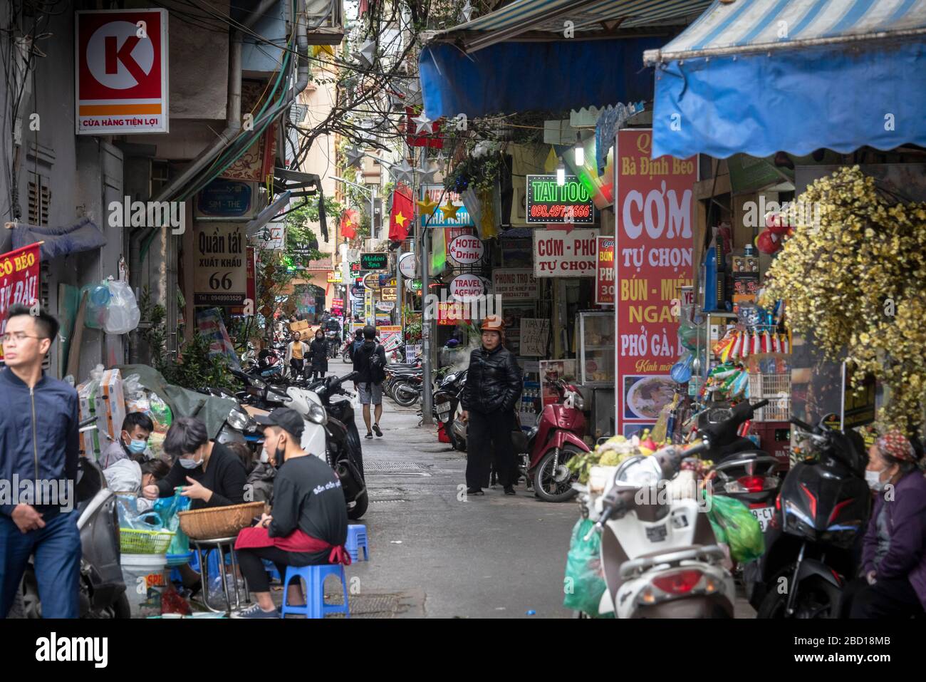 Allée à Hanoi, Vietnam. Banque D'Images Allée à Hanoi, Vietnam. Banque D'Images