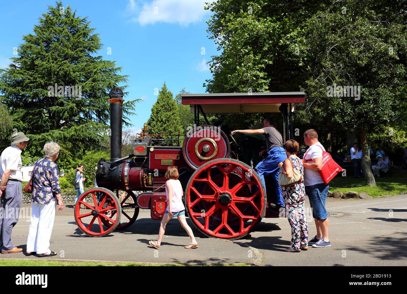 Tracteur Aveling et porter, The Pirate, construit en 1920, Pontypridd car Show, Ynysangharad War Memorial Park, Pays de Galles, Grande-Bretagne Banque D'Images