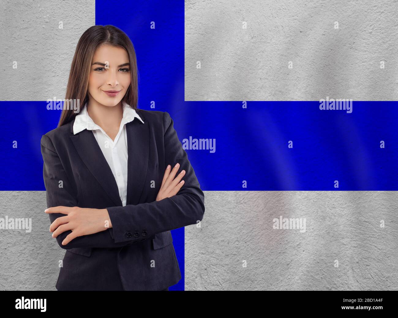 Jeune femme prête pour les affaires ou apprendre la langue Banque D'Images