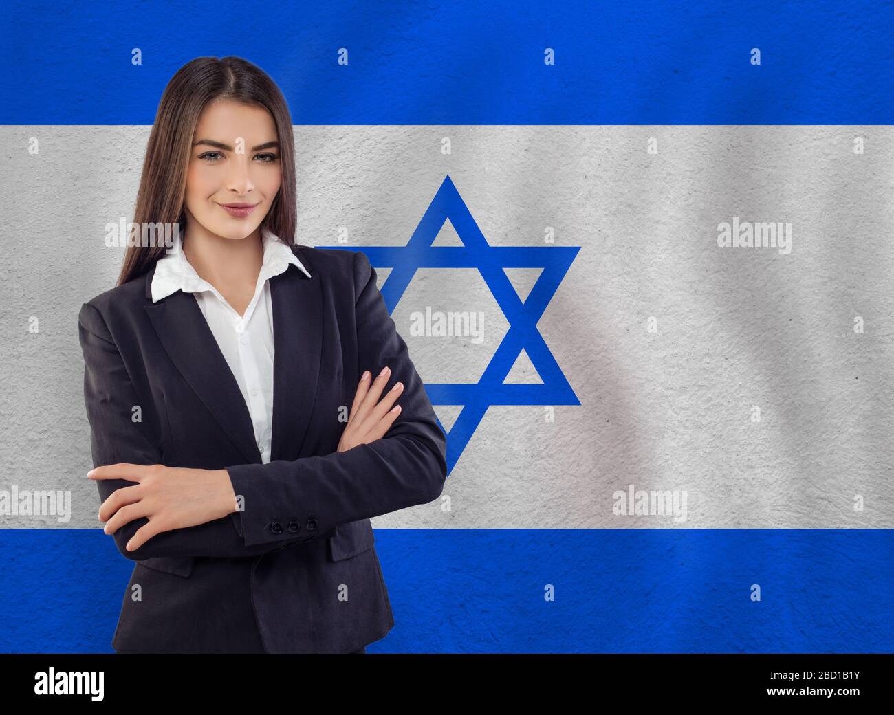 Jeune femme prête pour les affaires ou apprendre la langue Banque D'Images