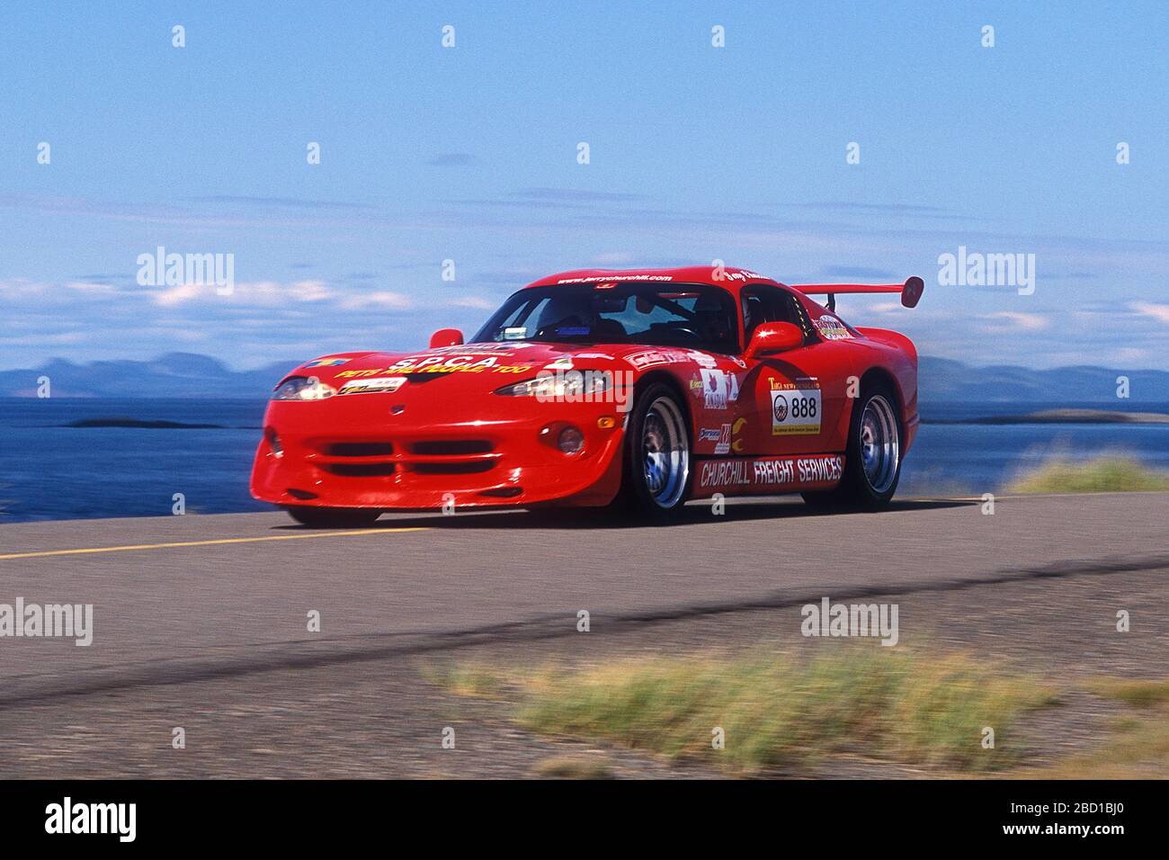 1997 Dodge Viper GTS participe au rallye Targa Newfoundland de 2002 Terre-Neuve Canada Banque D'Images 1997 Dodge Viper GTS participe au rallye Targa Newfoundland de 2002 Terre-Neuve Canada Banque D'Images