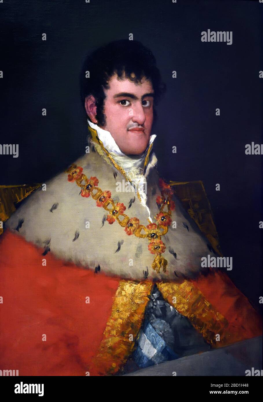 FRANCISCO JOSÉ DE GOYA Y LUCIENTES (1746-1828), th Command 18/19ème siècle, l'Espagne, l'espagnol, Retrato del Rey Fernando VII de España (1784-1833) - Portrait du roi Ferdinand VII d'Espagne (1784-1833). Banque D'Images