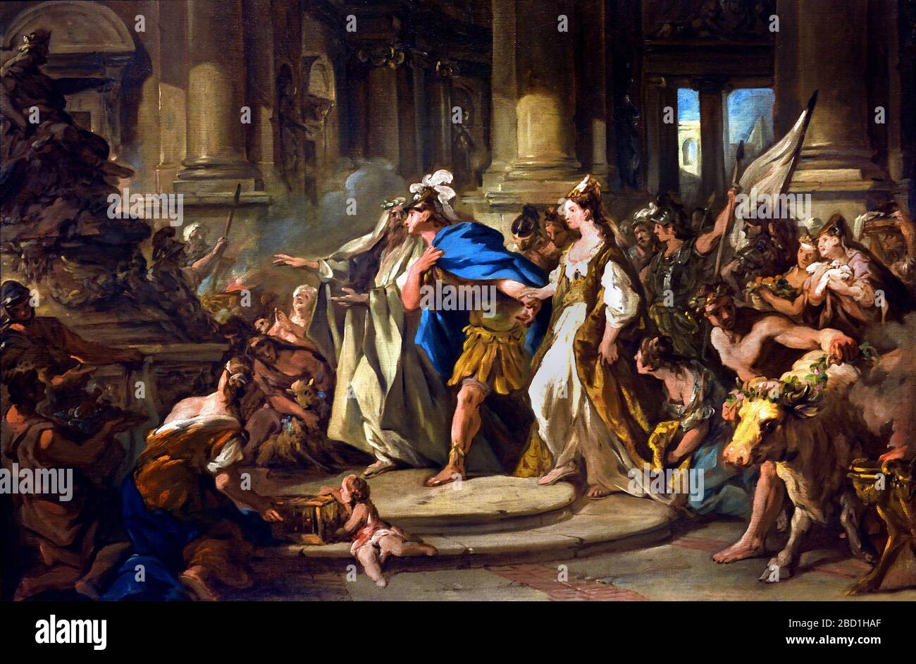 Jason et Médée dans le Temple de Jupiter 1745 Jean François de Troy 1679 -1752 Français France Banque D'Images