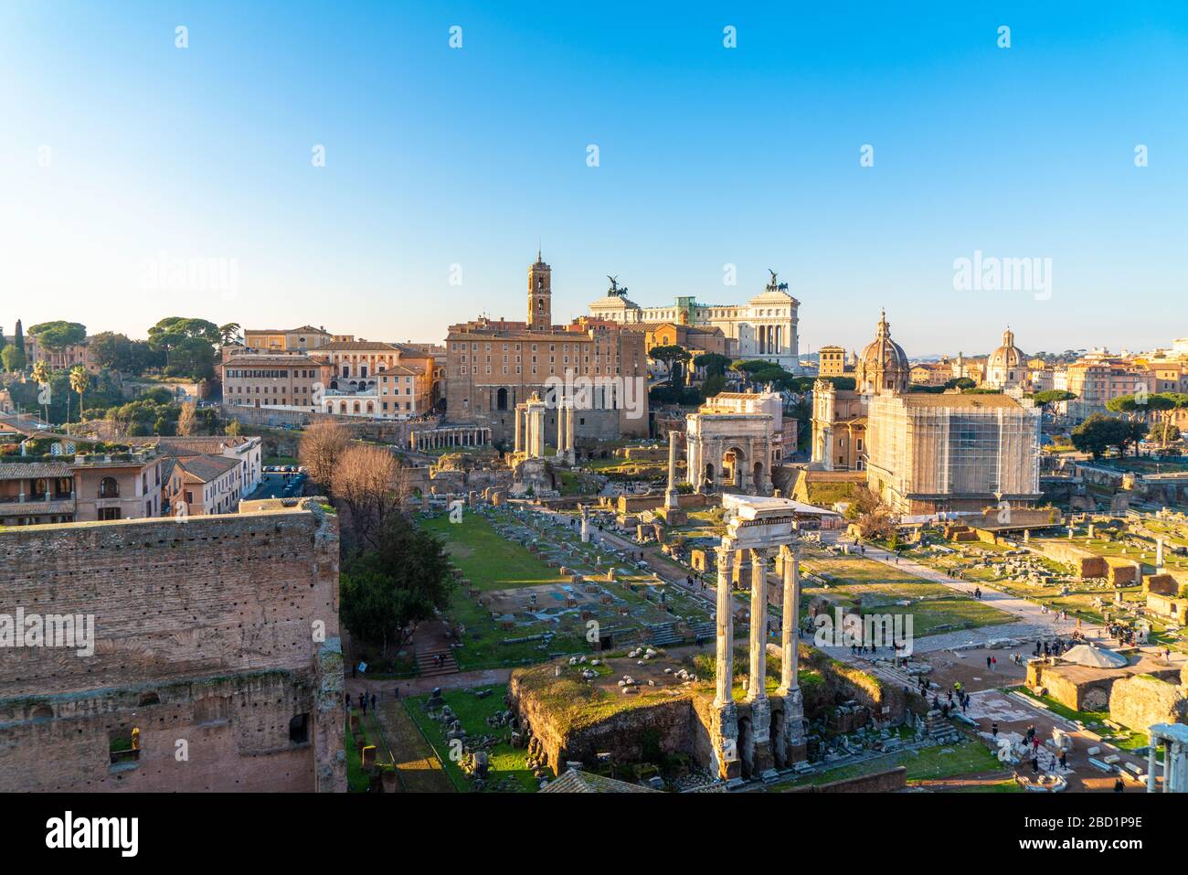 Forum impérial (Fori Imperiali), site classé au patrimoine mondial de l'UNESCO, Rome, Lazio, Italie, Europe Banque D'Images
